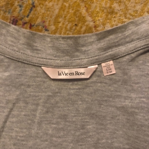 3/4 La Vie En Rose cotton robe - Picture 3 of 6